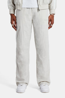 AmalfiGold Panelled Nylon Straight Leg Trouser - Stone