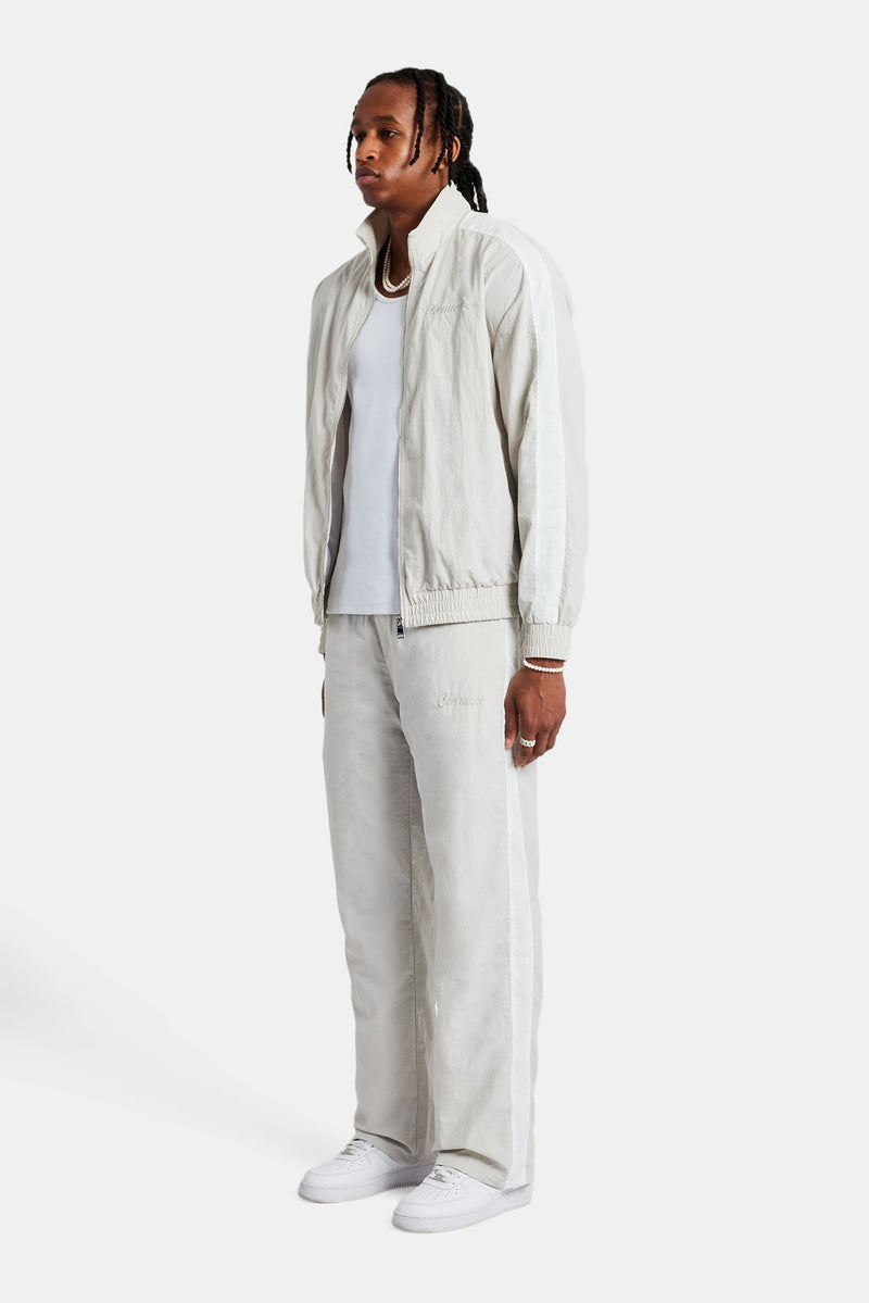AmalfiGold Panelled Nylon Tracksuit - Stone