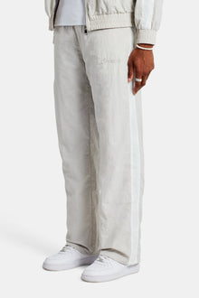 AmalfiGold Panelled Nylon Straight Leg Trouser - Stone