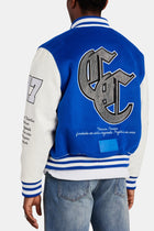 Limited Edition AmalfiGold Rhinestone Varsity Bomber - Cobalt