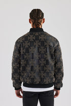 Studded Oversized PU Bomber Jacket