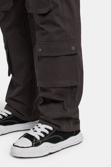 Relaxed Twill Cargo Trouser - Charcoal