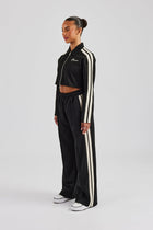 Cropped Harrington Taping Tracksuit - Black