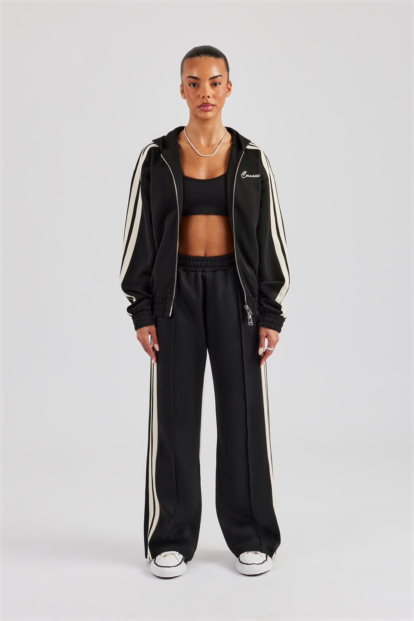Taping Hooded Jacket - Black