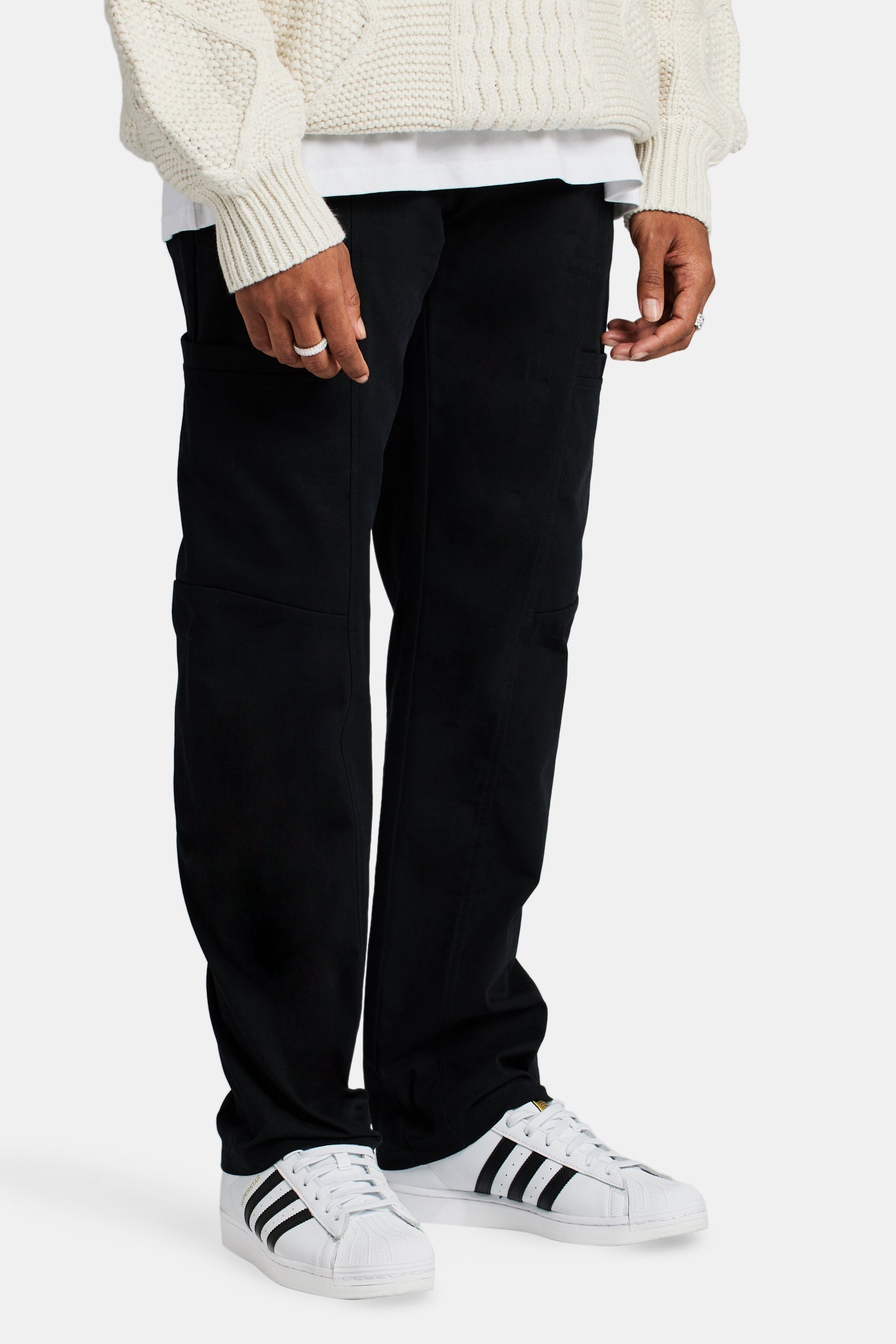 AmalfiGold Colectivo Varsity Cargo Trousers - Black