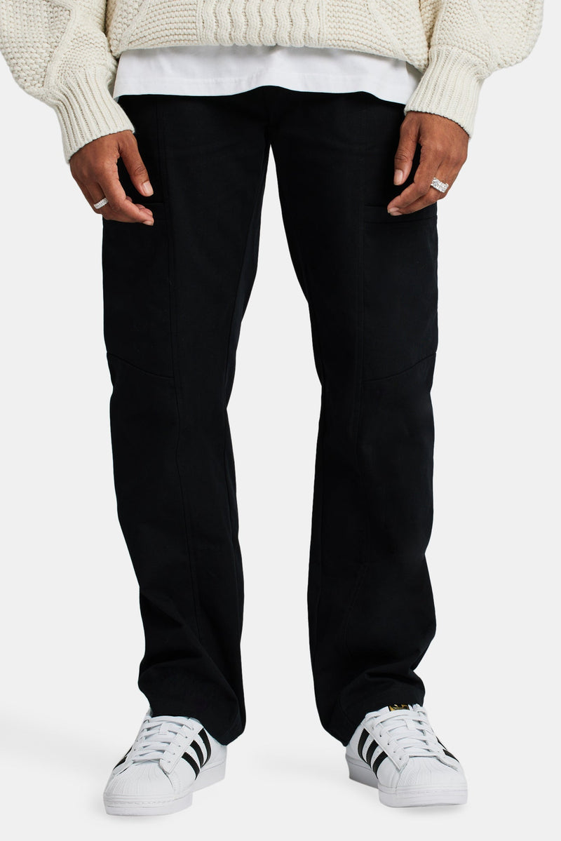 AmalfiGold Colectivo Varsity Cargo Trousers - Black