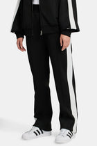 AmalfiGold Embroidered Varsity Track Pant - Black
