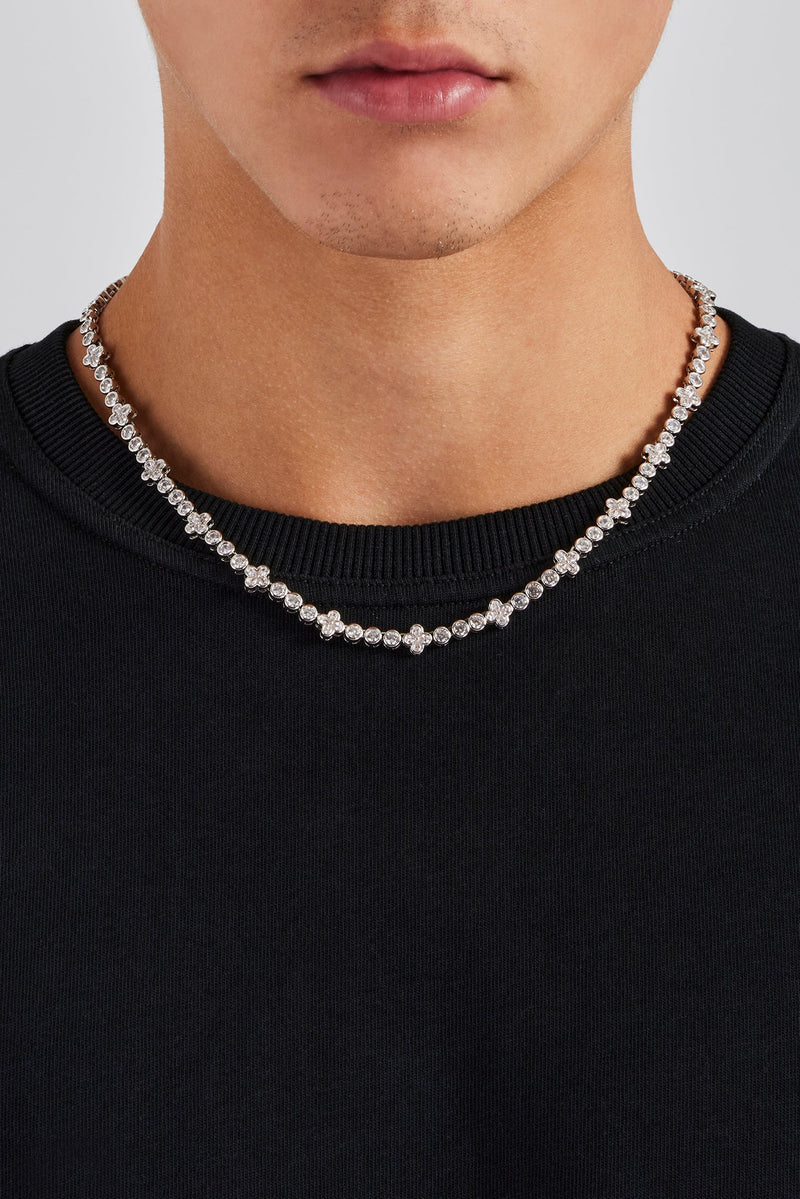 Iced Floral Motif Chain - 8mm