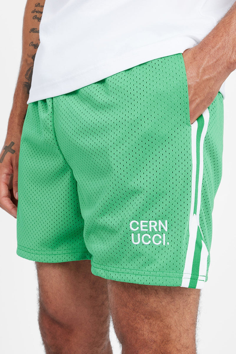 AmalfiGold Text Mesh Short - Green