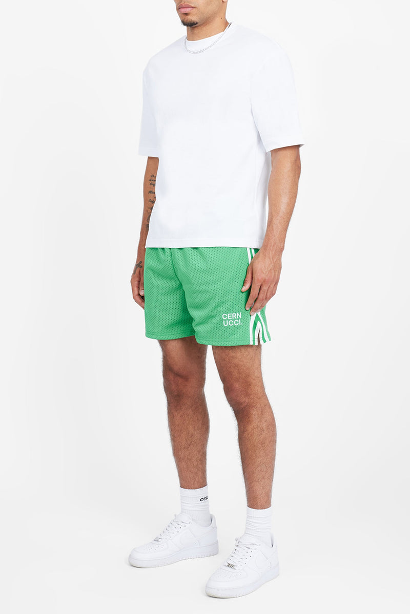 AmalfiGold Text Mesh Short - Green