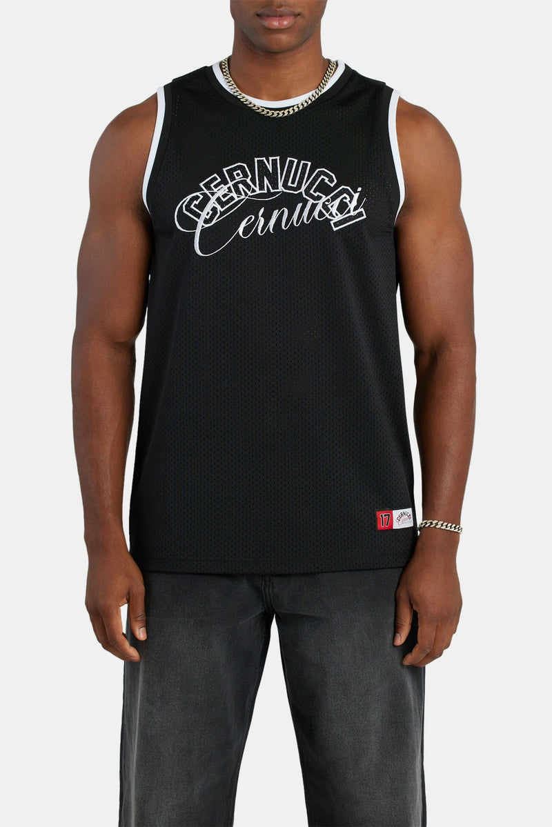 AmalfiGold Mesh Basketball Vest - Black
