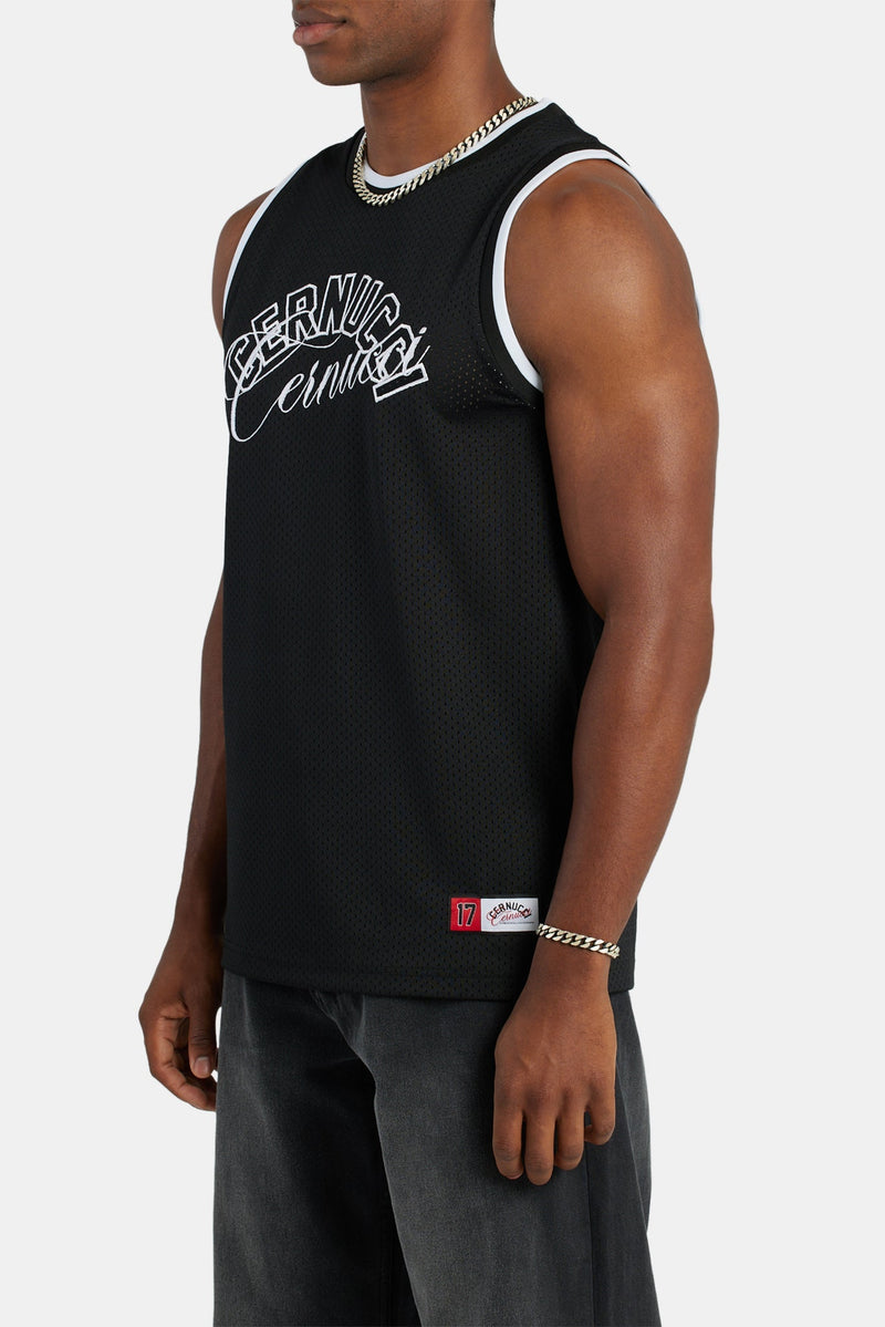 AmalfiGold Mesh Basketball Vest - Black