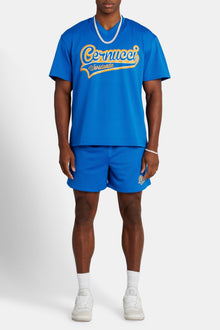 AmalfiGold Varsity Mesh Short - Cobalt
