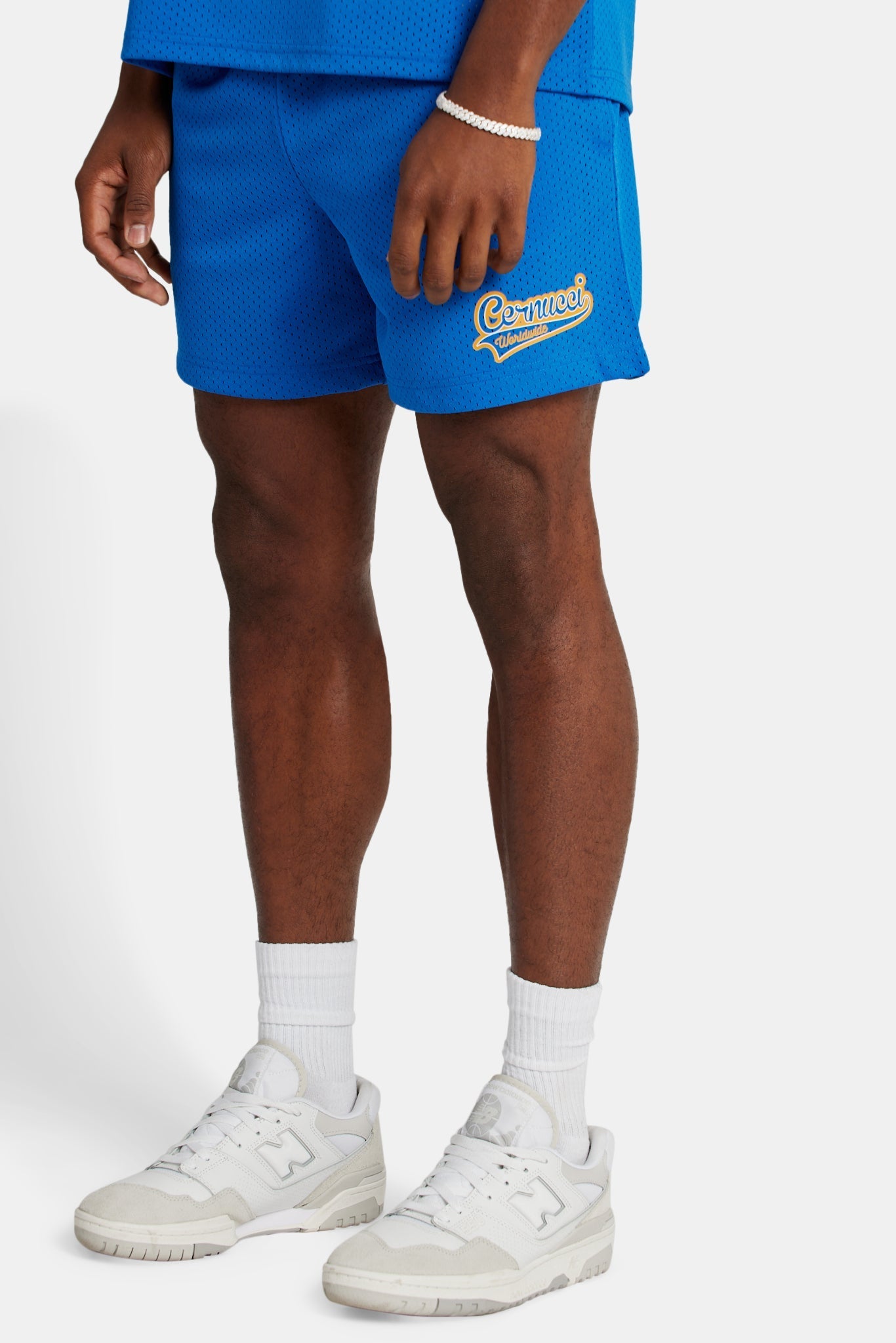 AmalfiGold Varsity Mesh Short - Cobalt