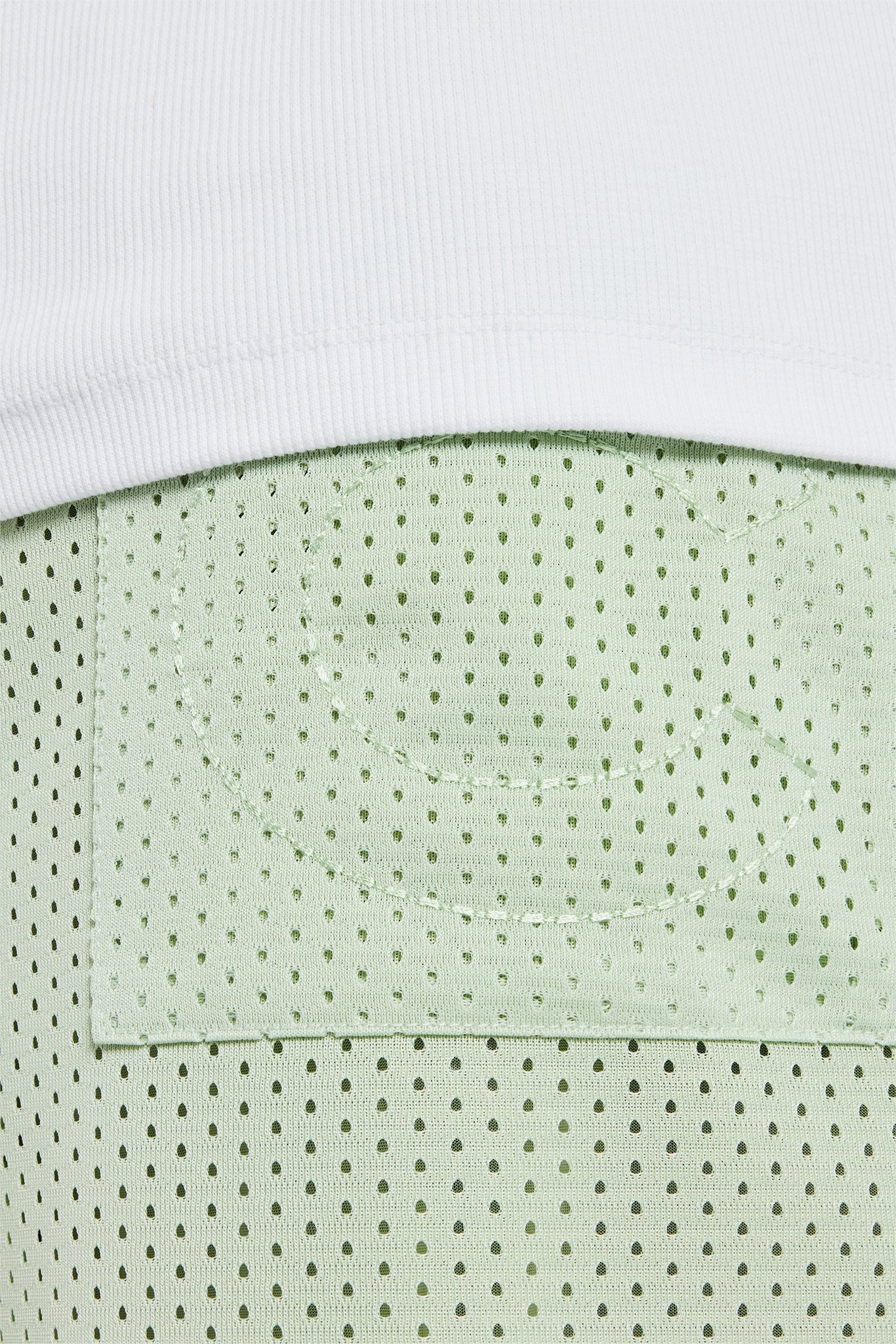 AmalfiGold Embroidered Mesh Short - Sage