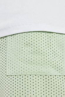 AmalfiGold Embroidered Mesh Short - Sage