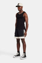 AmalfiGold Panel Mesh Short - Black