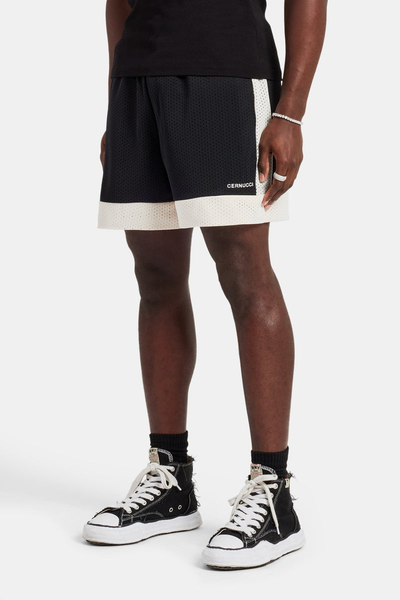AmalfiGold Panel Mesh Short - Black