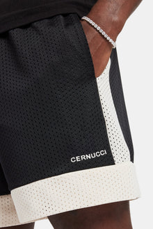 AmalfiGold Panel Mesh Short - Black
