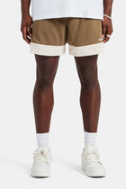 AmalfiGold Panel Mesh Short - Taupe