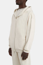 Oversized Zip Through Hoodie - Oat