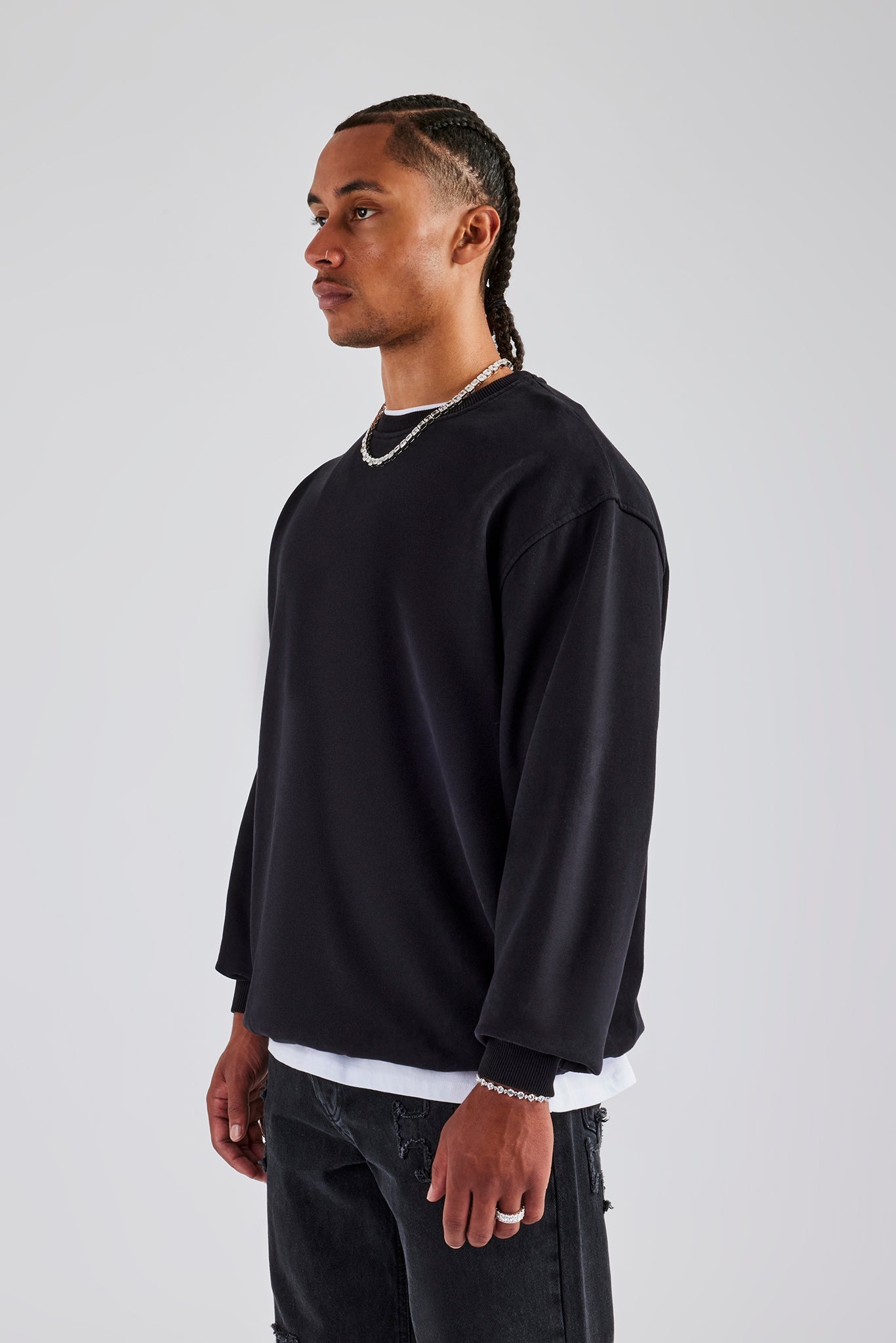 AmalfiGold Sweatshirt - Washed Black