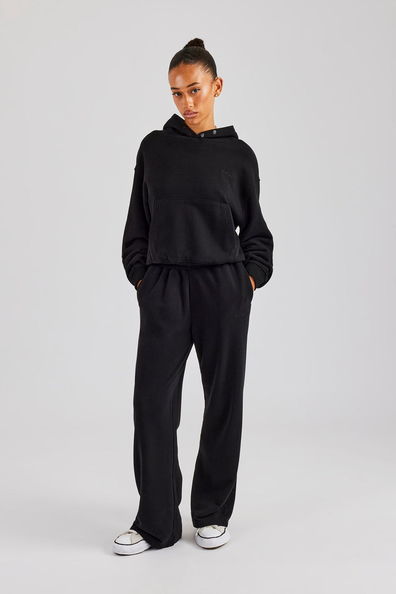 AmalfiGold Boxy Hoodie & Jogger Set - Black