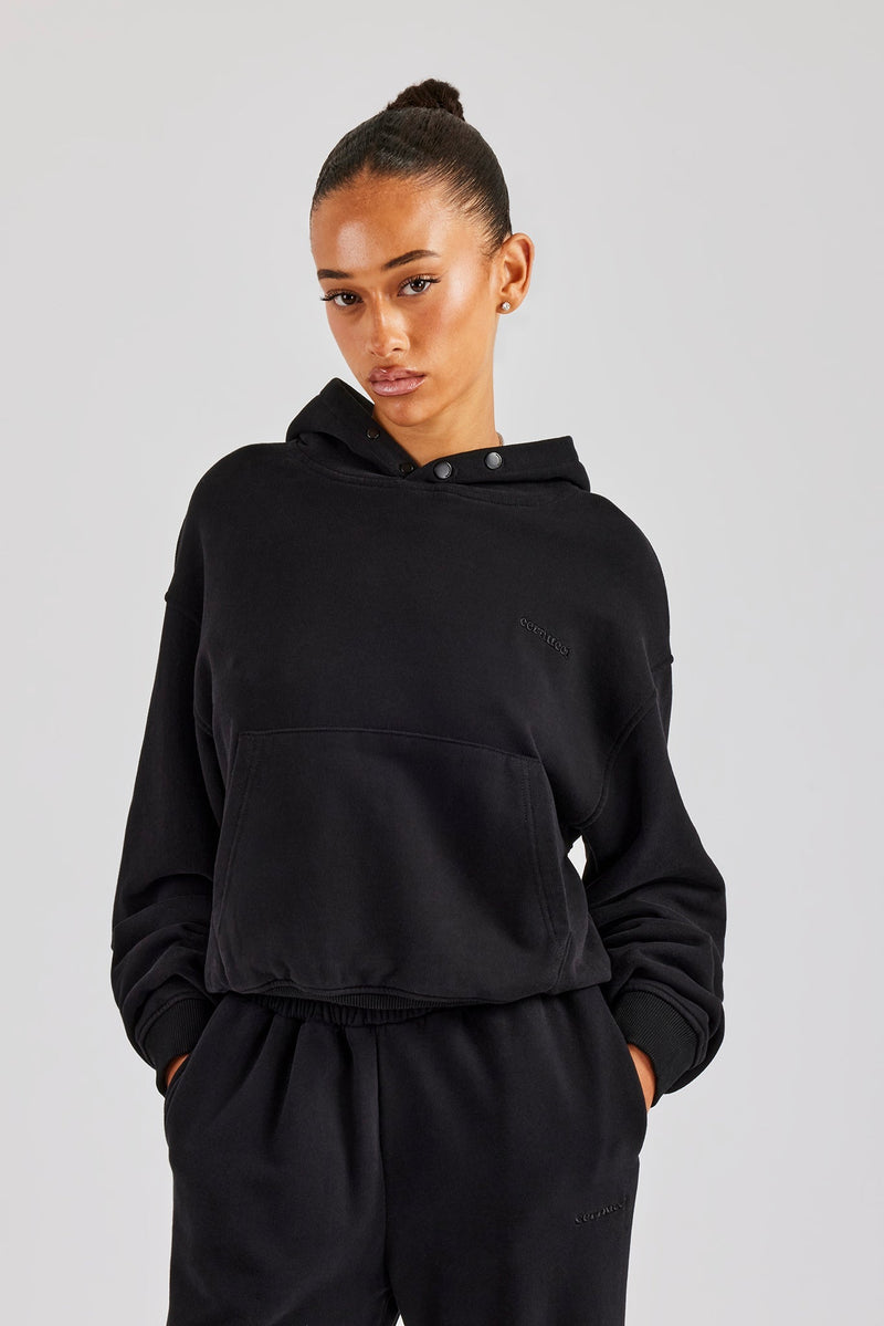 AmalfiGold Boxy Hoodie - Black