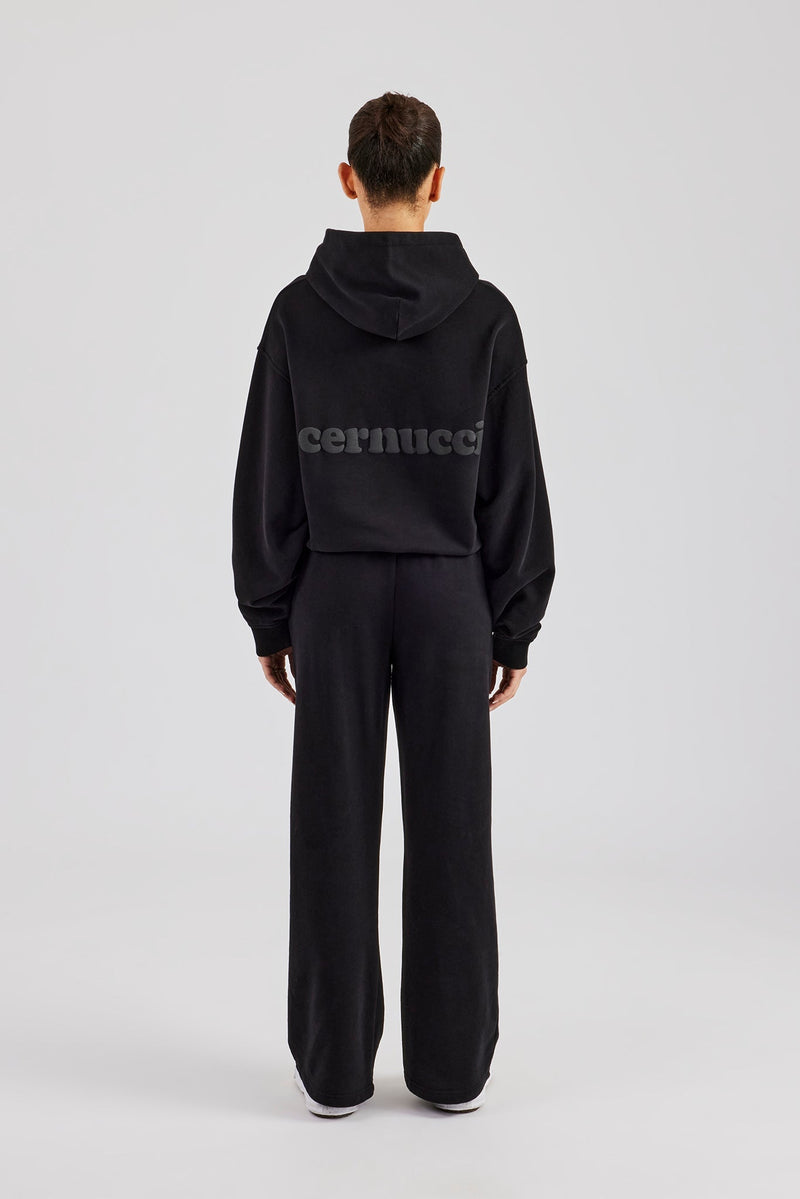 AmalfiGold Boxy Hoodie & Jogger Set - Black
