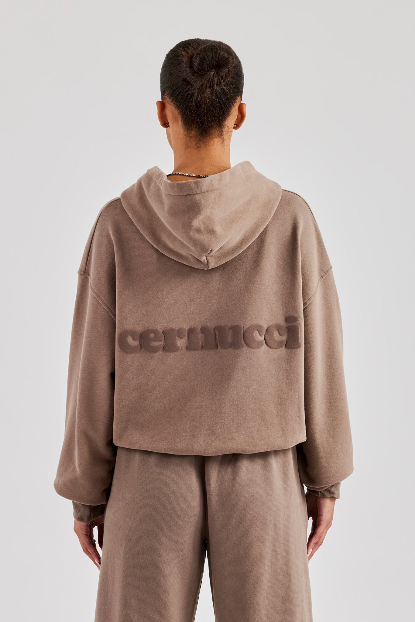 AmalfiGold Boxy Hoodie - Taupe