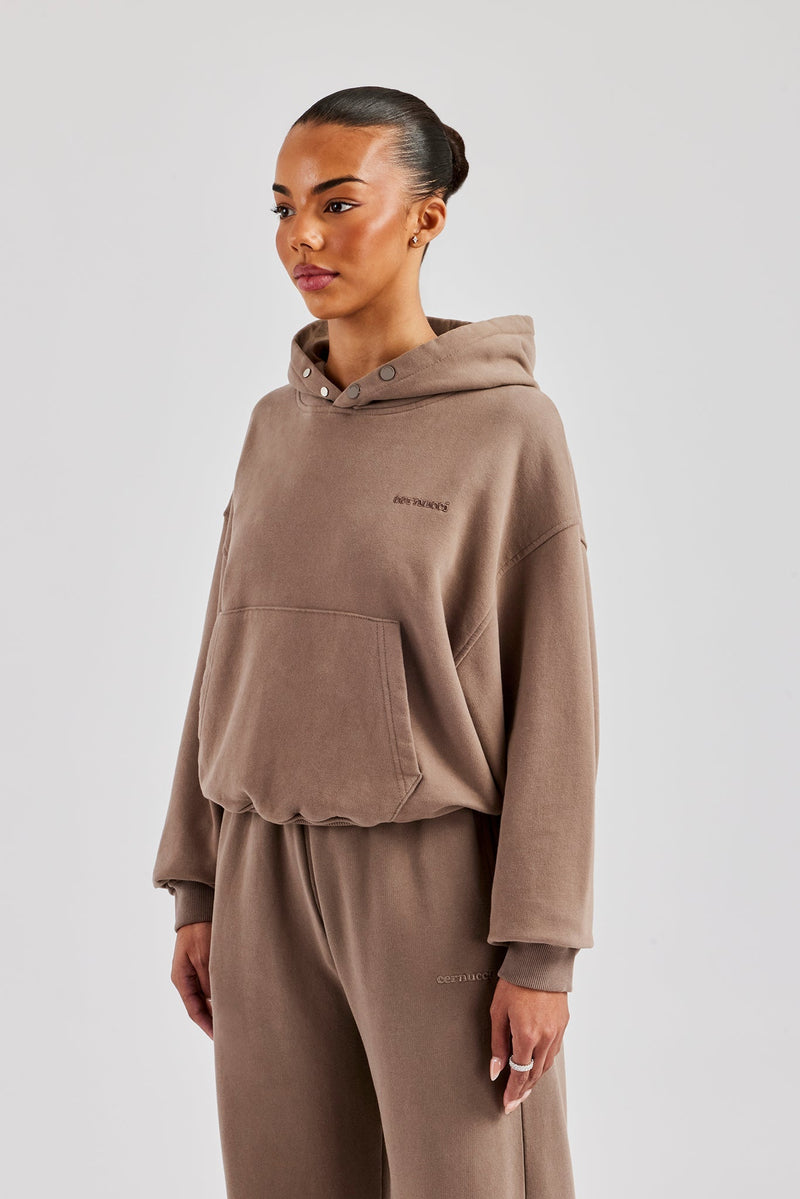 AmalfiGold Boxy Hoodie - Taupe