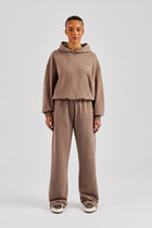 AmalfiGold Boxy Hoodie & Wide Leg Jogger - Taupe