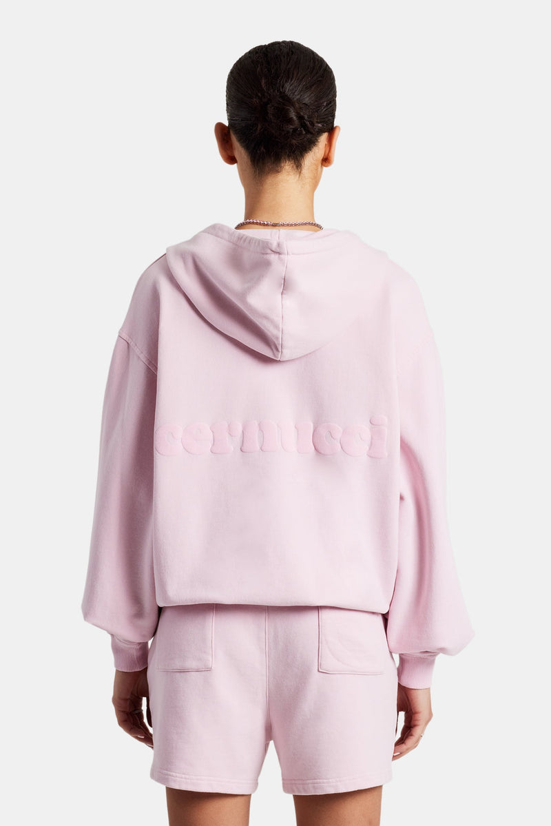 AmalfiGold Zip Through Hoodie & Short Set  - Pink