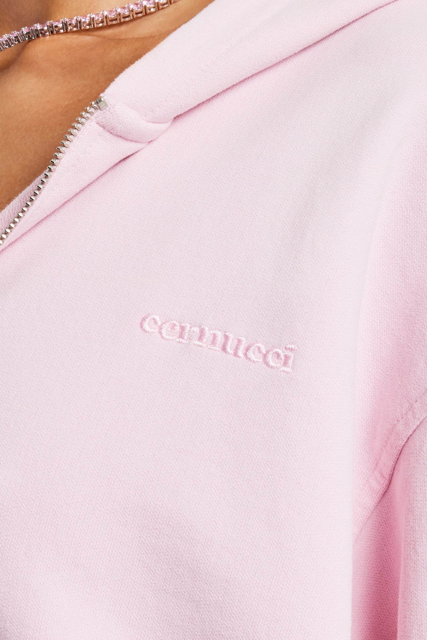 AmalfiGold Zip Through Hoodie & Short Set  - Pink