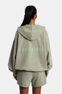 AmalfiGold Zip Through Hoodie & Short Set - Sage