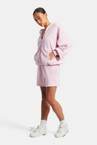 AmalfiGold Zip Through Hoodie & Short Set  - Pink