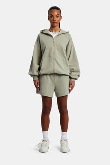 AmalfiGold Zip Through Hoodie & Short Set - Sage