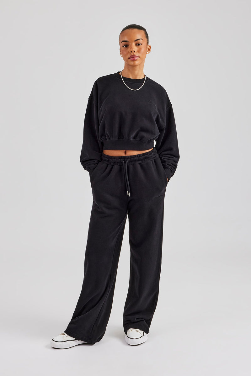 AmalfiGold Sweatshirt & Jogger - Black