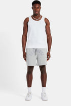 AmalfiGold Embroidered Shorts - Ash Grey