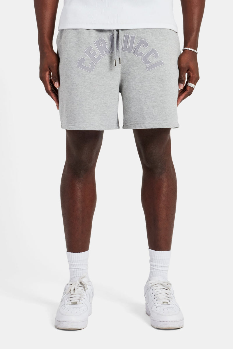 AmalfiGold Embroidered Shorts - Ash Grey
