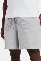 AmalfiGold Embroidered Shorts - Ash Grey
