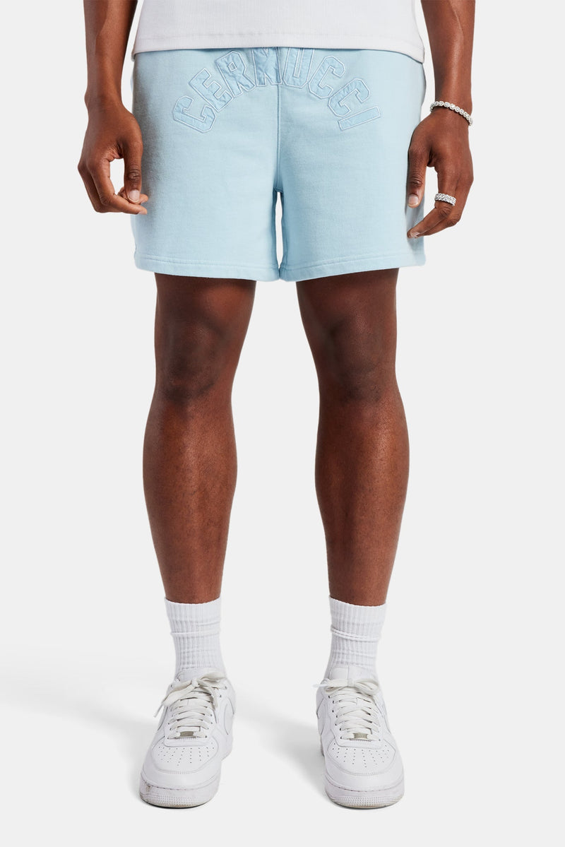 AmalfiGold Embroidered Shorts - Baby Blue
