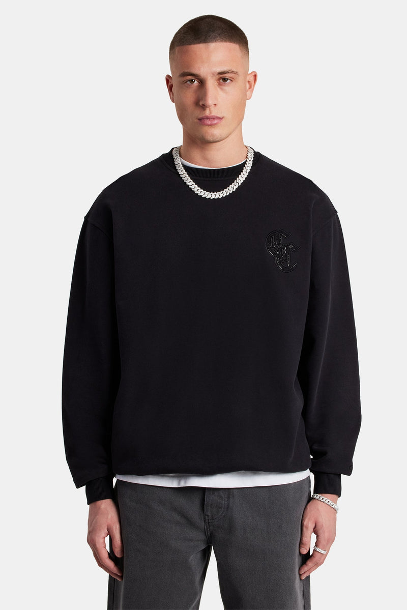 Gothic C Rhinestone Sweatshirt