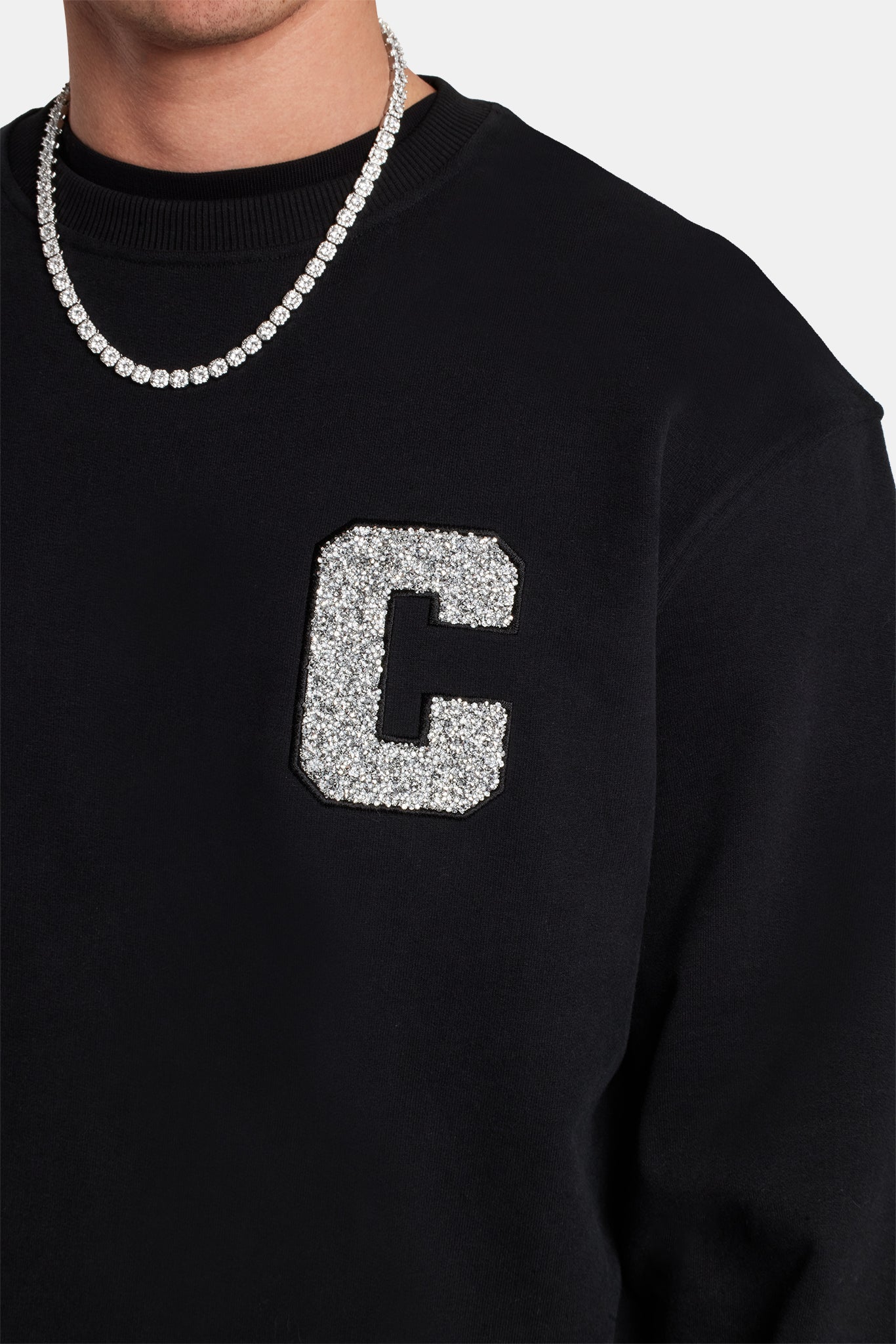 Embellished C Sweatshirt - Black