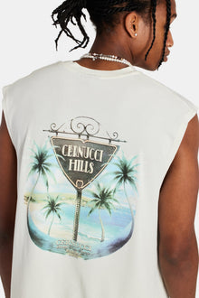 AmalfiGold Hill Oversized Tank - Off White