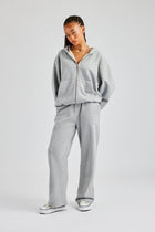 C Embroidered Jogger - Grey Marl