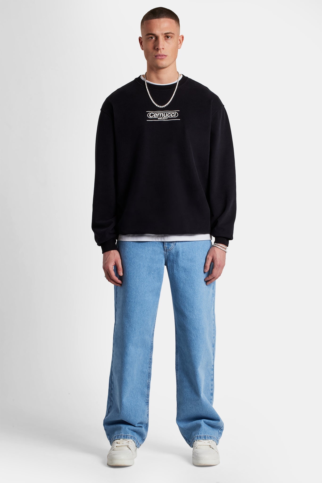AmalfiGold Est Embroidered Sweatshirt - Black