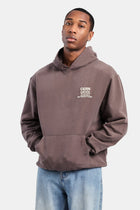 Oversized AmalfiGold Text Hoodie - Chocolate