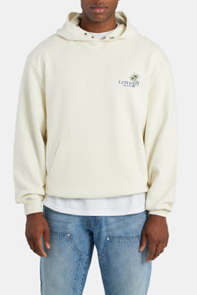 AmalfiGold Palm House Graphic Hoodie - Ecru