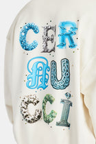 AmalfiGold Letter Rhinestone Zip Through Hoodie & Short Set - Off White